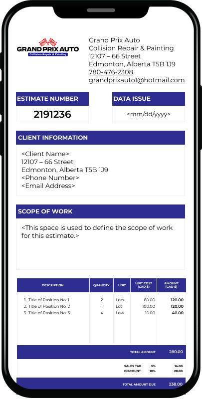 Free car repair estimate-Edmonton